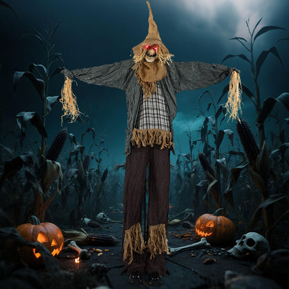 7 Ft Animated Standing Scarecrow Halloween Prop