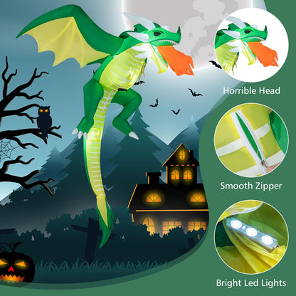 5.2 Ft Hanging Inflatable Dragon with LED Lights