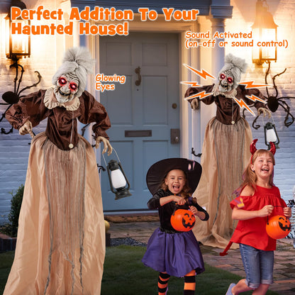 Talking Zombie Maid Animatronic with Lantern