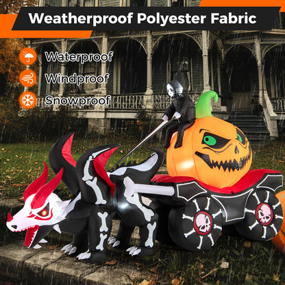 9 Ft Inflatable Reaper Pumpkin Carriage Decor