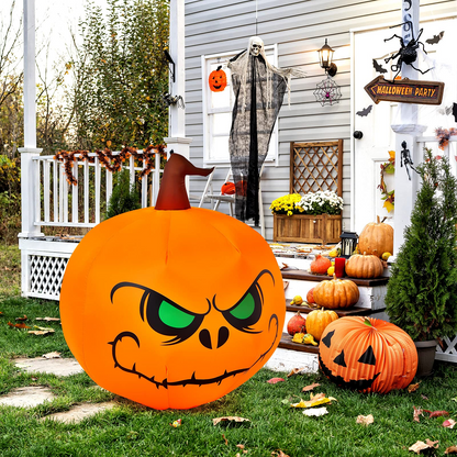 4 Ft Inflatable Light Up Pumpkin Yard Decoration