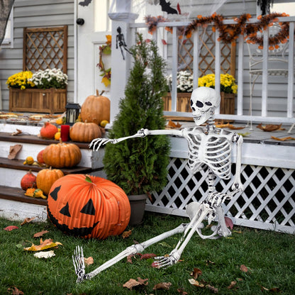 5.4 Ft Life Size Posable Halloween Skeleton