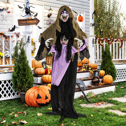 5.6 Ft Animated Vampire with Doll and LED Eyes