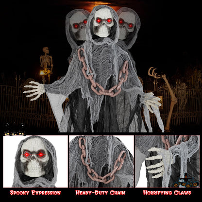 6.4 Ft Animated Grim Reaper with Chain