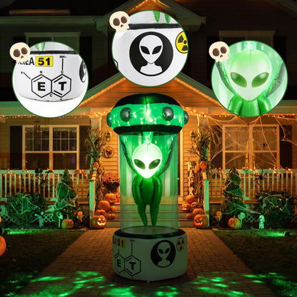 7.4 Ft Inflatable Alien Stasis Pod Yard Decor