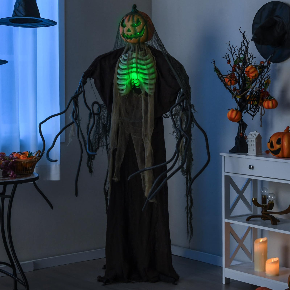 6 Ft Talking Ghost Pumpkin with Moving Head