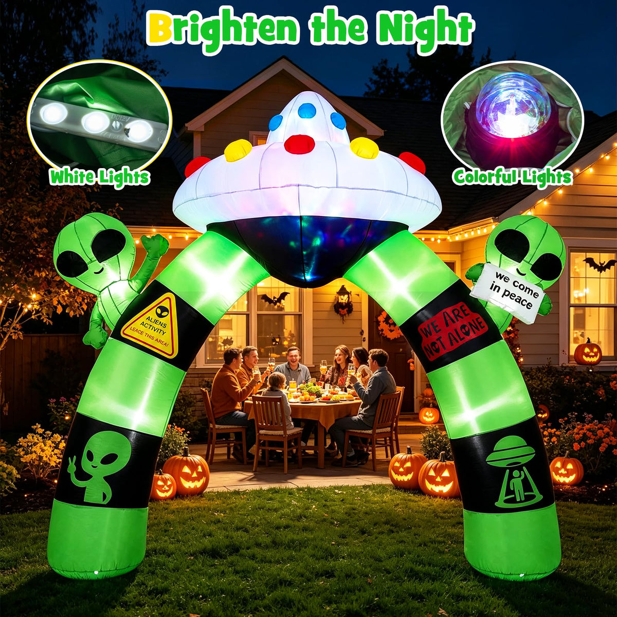 9.8 Ft Inflatable Alien Archway With Lights