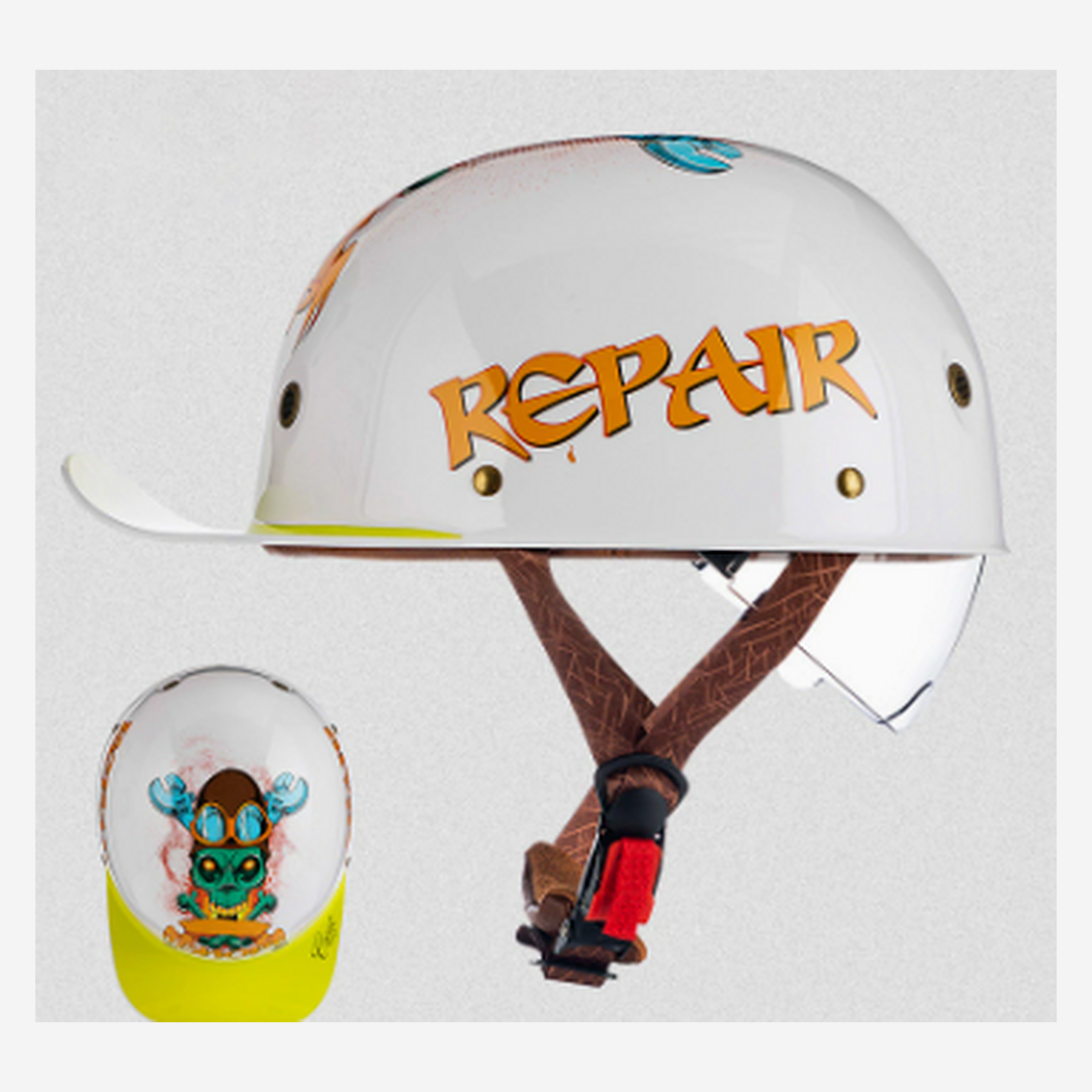 Moto Baseball Half Helmet