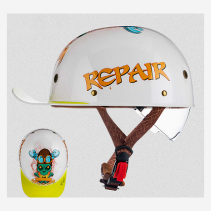 Moto Baseball Half Helmet