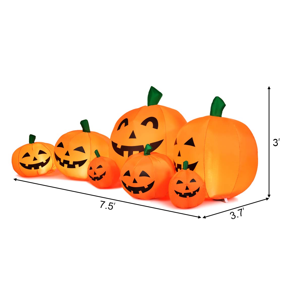 7.5 Ft Inflatable Pumpkin Yard Decoration