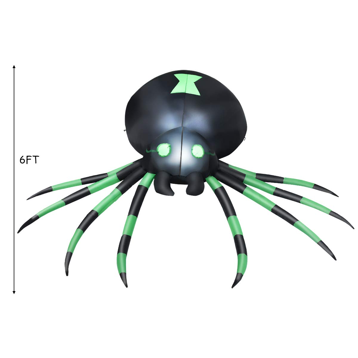 6 Ft Inflatable Light Up Spider Yard Decoration