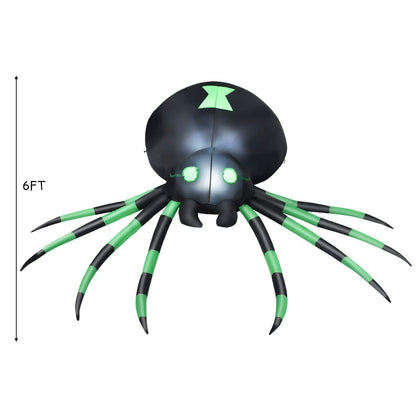 6 Ft Inflatable Light Up Spider Yard Decoration