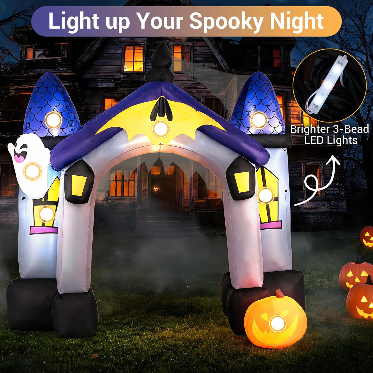 9 Ft Halloween Inflatable Castle Archway