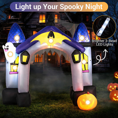 9 Ft Halloween Inflatable Castle Archway
