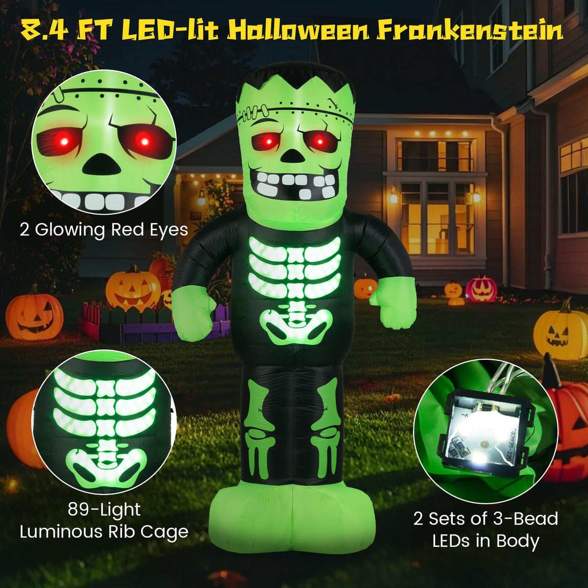 8.4 Ft Inflatable Monster Yard Decoration