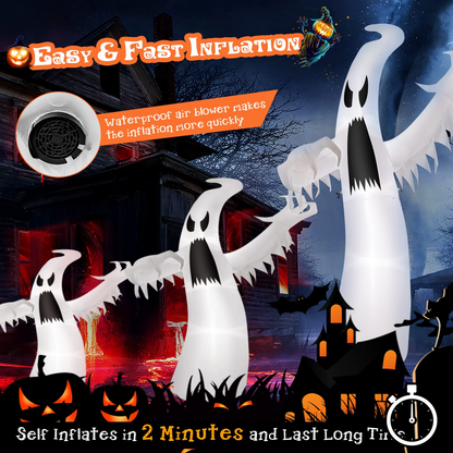 12 Ft Giant Inflatable Ghost Yard Decoration