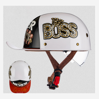 Moto Baseball Half Helmet