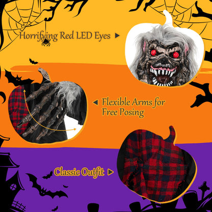 8.2 Ft Animatronic Werewolf with Light Up Eyes