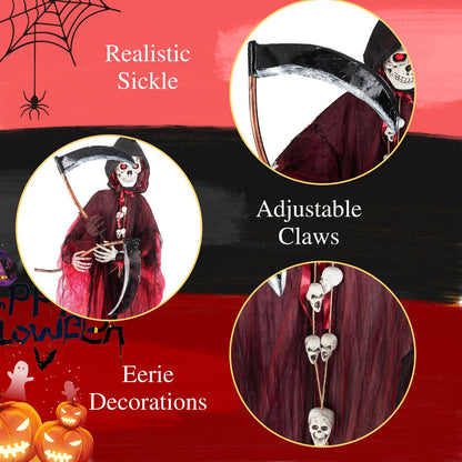 8 Ft Animated Grim Reaper with Sickle