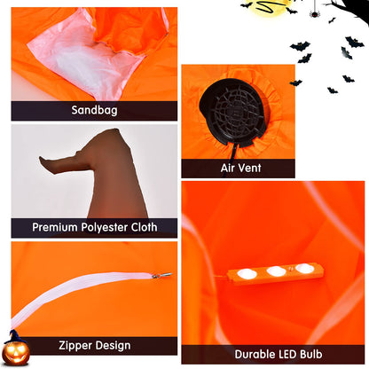4 Ft Inflatable Light Up Pumpkin Yard Decoration