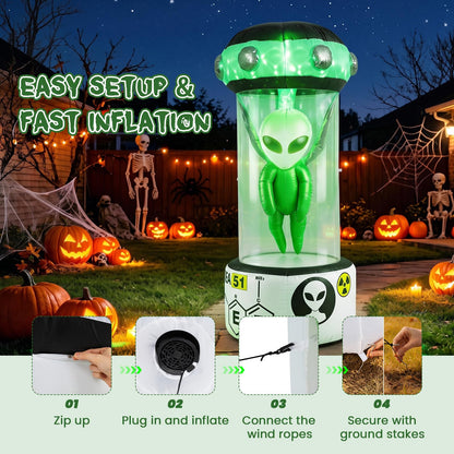7.4 Ft Inflatable Alien Stasis Pod Yard Decor
