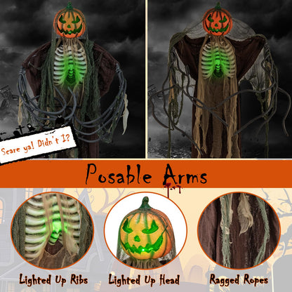 6 Ft Talking Ghost Pumpkin with Moving Head