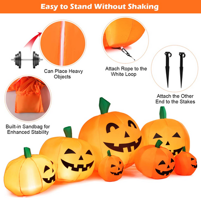 7.5 Ft Inflatable Pumpkin Yard Decoration