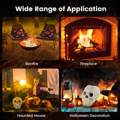 Ceramic Fire Pit Skull Halloween Decoration