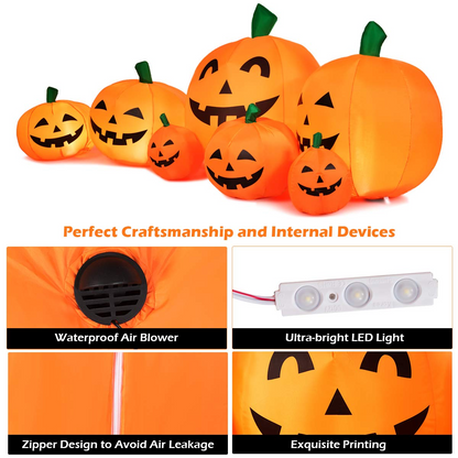 7.5 Ft Inflatable Pumpkin Yard Decoration