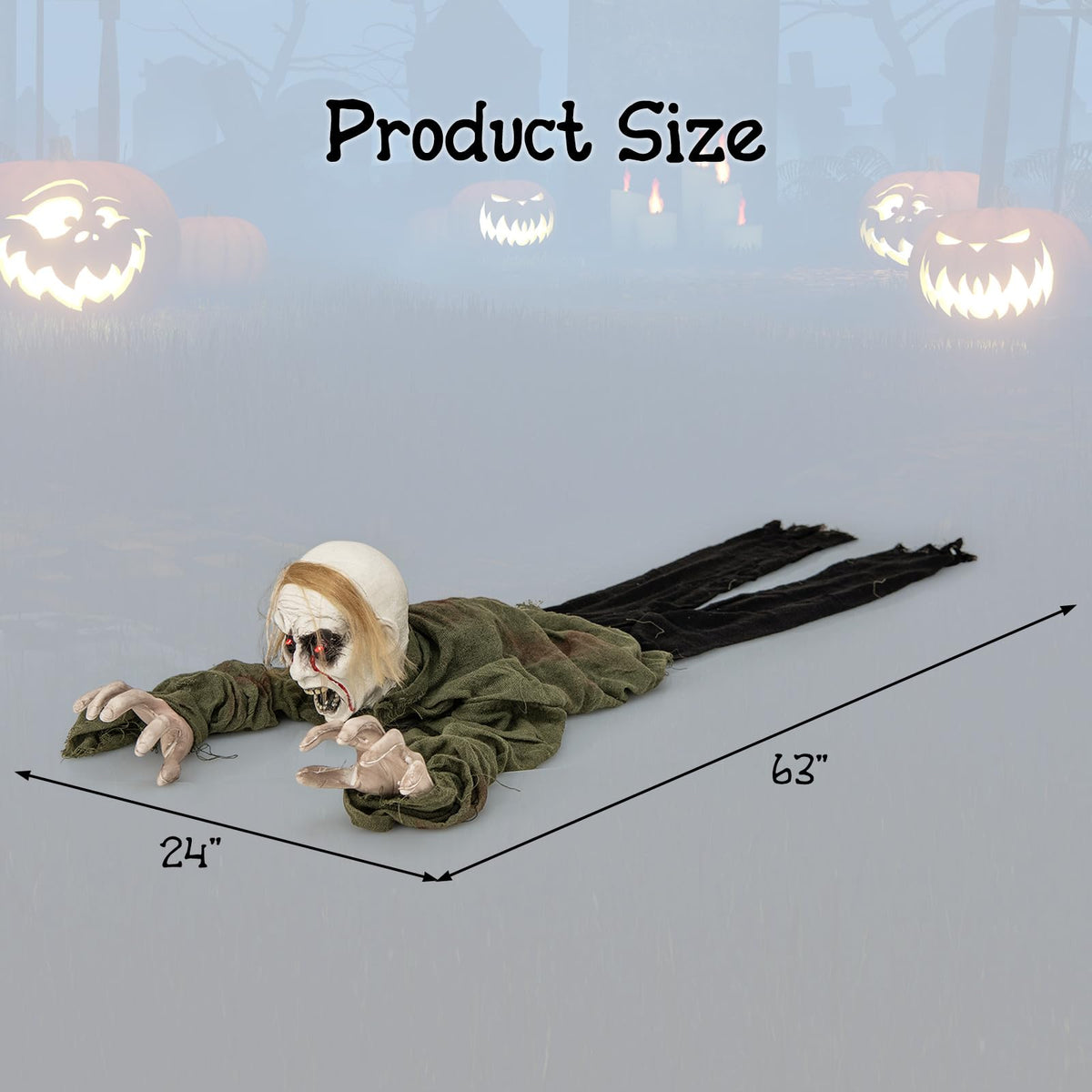 Sound Activated Zombie Groundbreaker Yard Prop