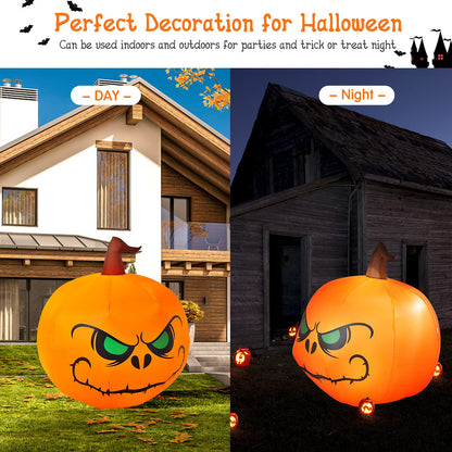 4 Ft Inflatable Light Up Pumpkin Yard Decoration