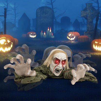Sound Activated Zombie Groundbreaker Yard Prop