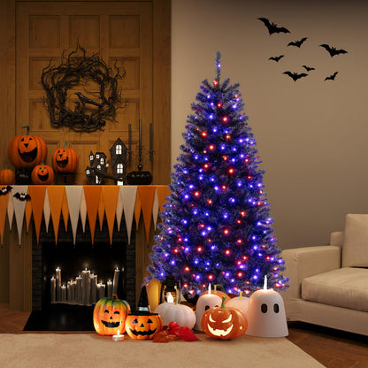 6, 7 or 8 Ft Pre-Lit Black Halloween Tree