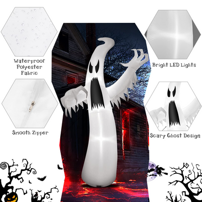 12 Ft Giant Inflatable Ghost Yard Decoration