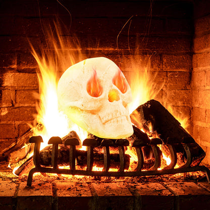 Ceramic Fire Pit Skull Halloween Decoration