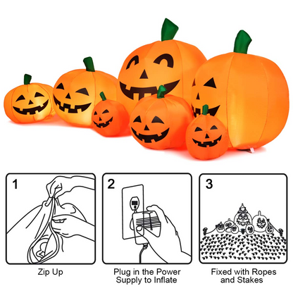 7.5 Ft Inflatable Pumpkin Yard Decoration
