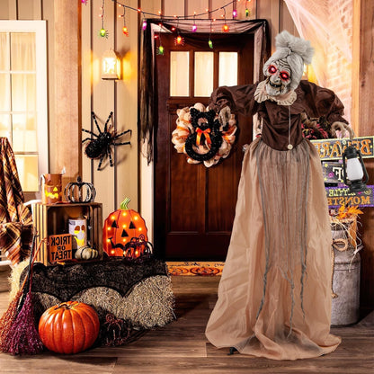 Talking Zombie Maid Animatronic with Lantern