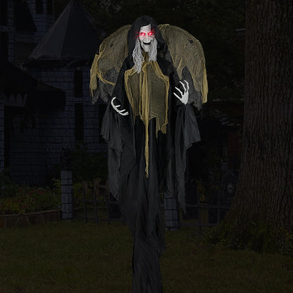 8.2 Ft Standing Witch Animatronic with Red Eyes