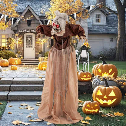 Talking Zombie Maid Animatronic with Lantern
