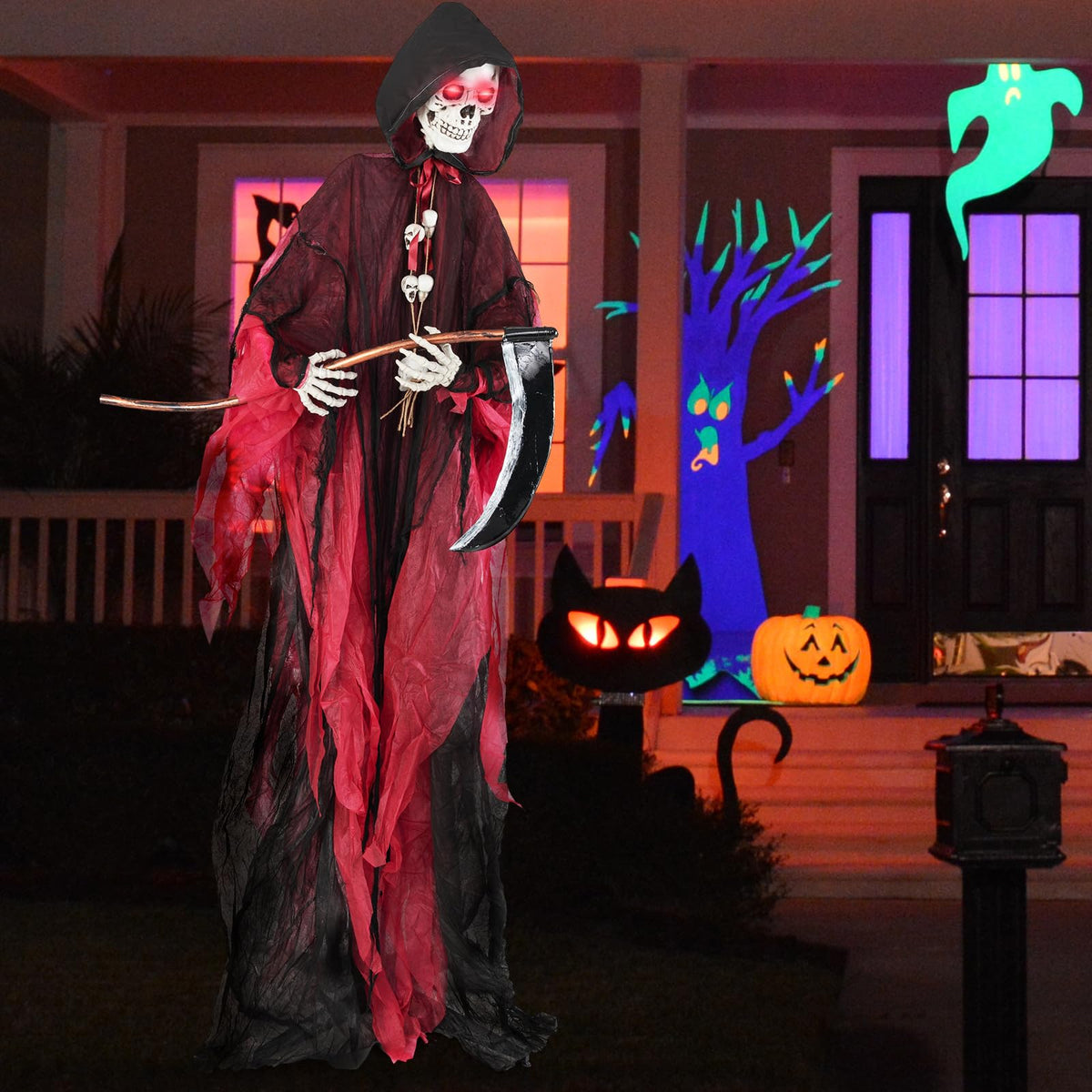 8 Ft Animated Grim Reaper with Sickle