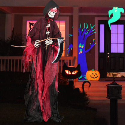 8 Ft Animated Grim Reaper with Sickle