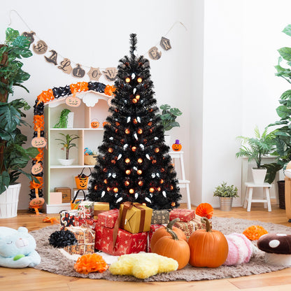 4.5 Ft Pre-Lit Black Halloween Tree with Music