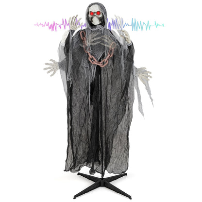 6.4 Ft Animated Grim Reaper with Chain