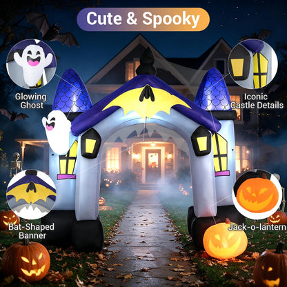 9 Ft Halloween Inflatable Castle Archway