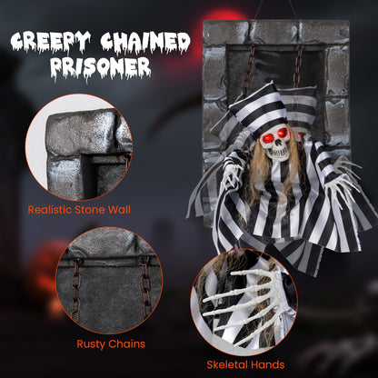 18 In Animated Hanging Skull Prisoner Prop