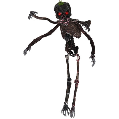 6 Ft Hanging Animated Zombie with Red Eyes