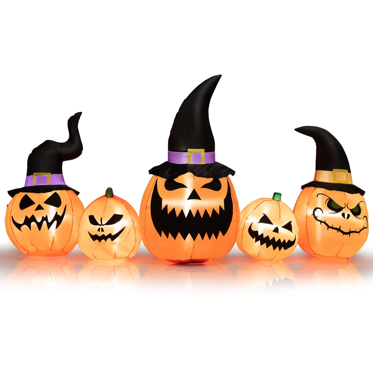 8 Ft Inflatable Pumpkin Family with LED Lights