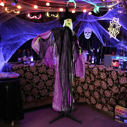 7.2 Ft Animated Standing Witch with Lit Eyes