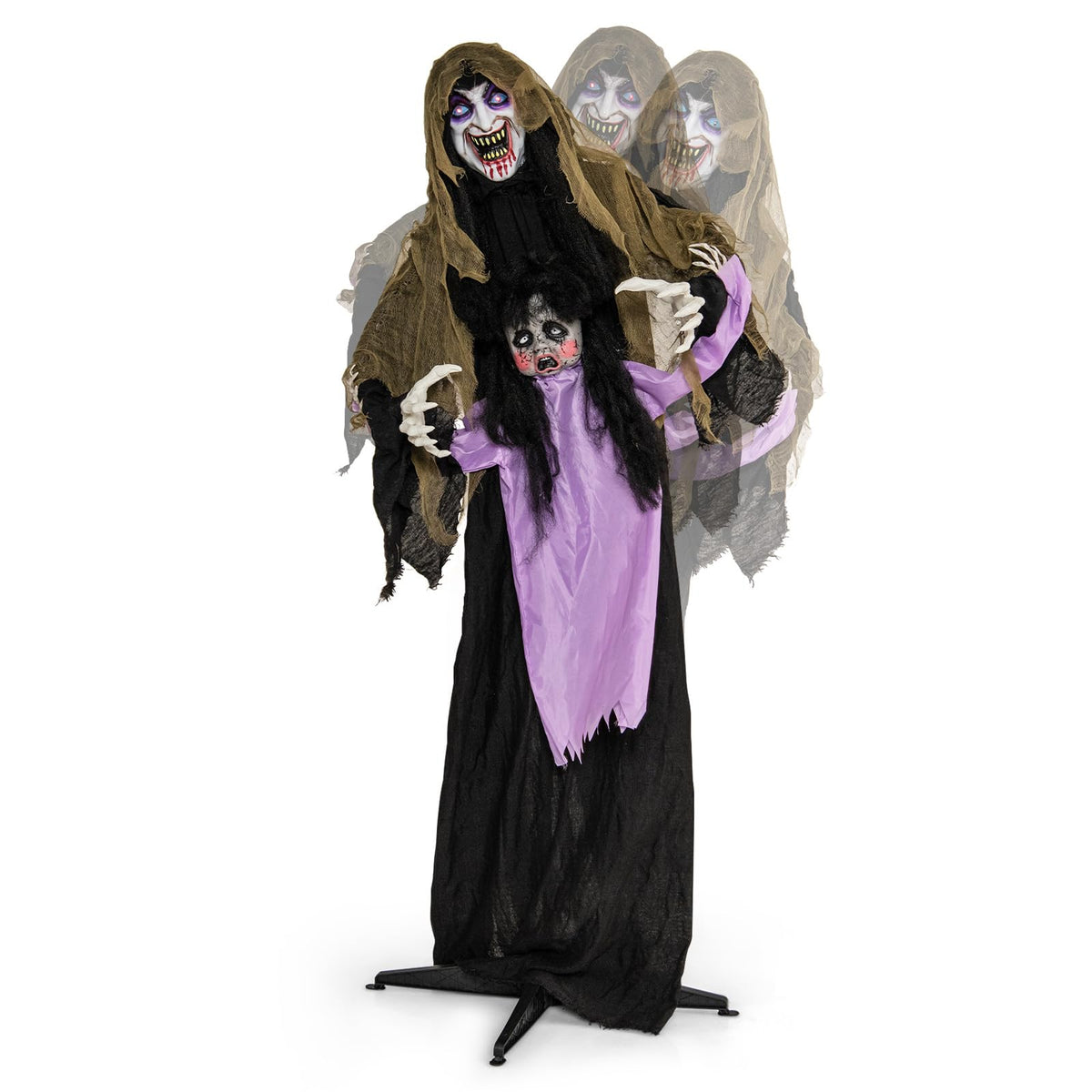 5.6 Ft Animated Vampire with Doll and LED Eyes