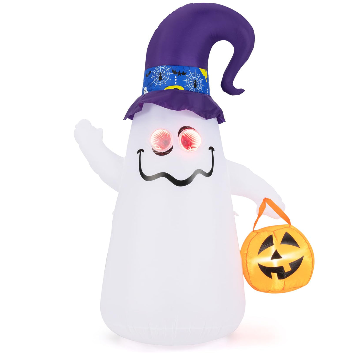 6 Ft Inflatable Ghost with Jack-O-Lantern